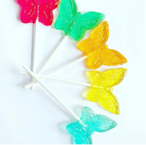 Bright Butterfly shaped lollipops