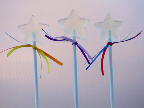 Dye Free Star Lollipops