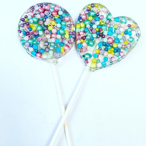 Bright Sprinkle Lollipops