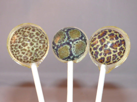 Animal print lollipops- standard sized