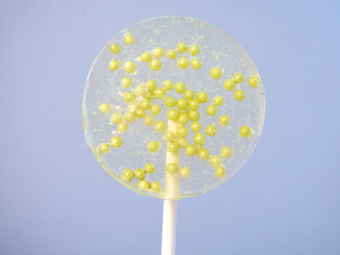 Green bead sprinkle lollipop