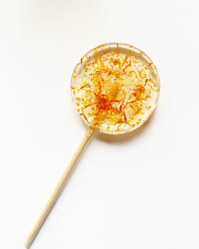 Pumpkin spice floral lollipops