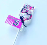 Bright sprinkle Number Lollipops 1-5