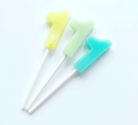 Pastel Number Lollipops 1-5