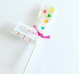 Bright sprinkle Number Lollipops 1-5