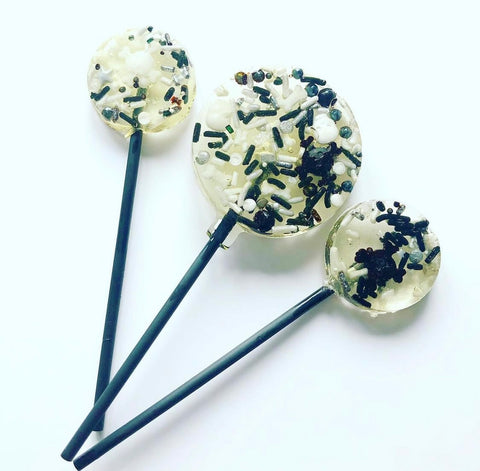 Skull and crossbones sprinkle Lollipop