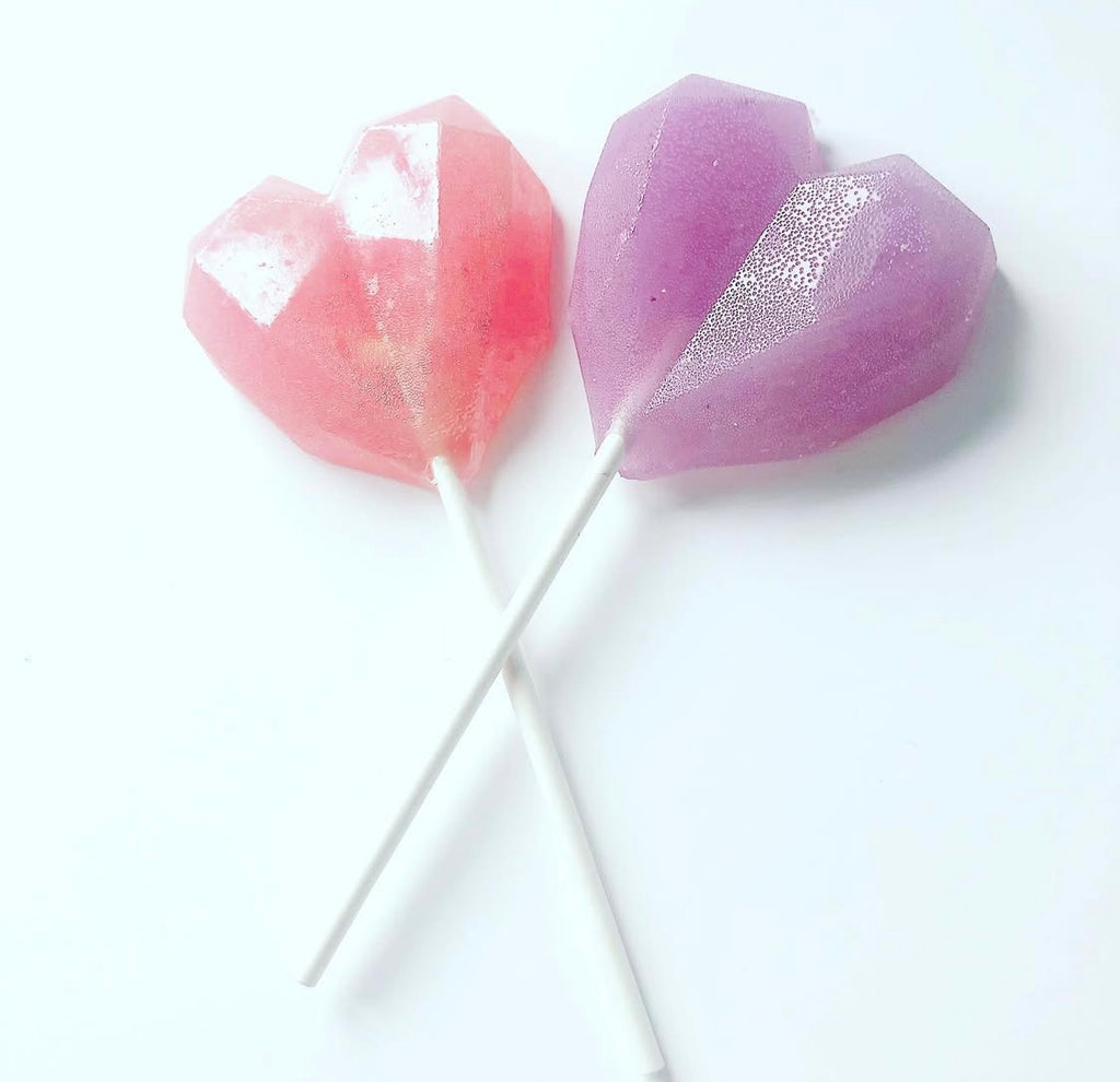 Geometric 3D heart Lollipop