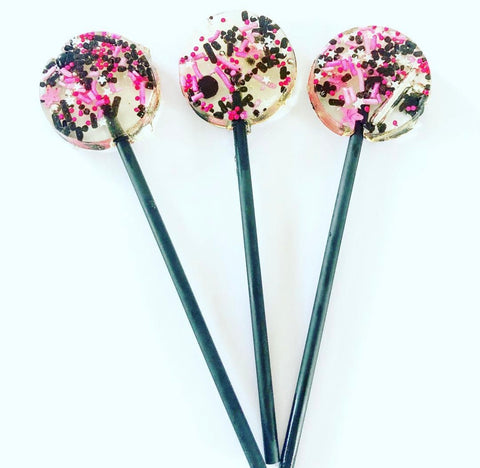 Pink Rockstar Sprinkle Lollipop