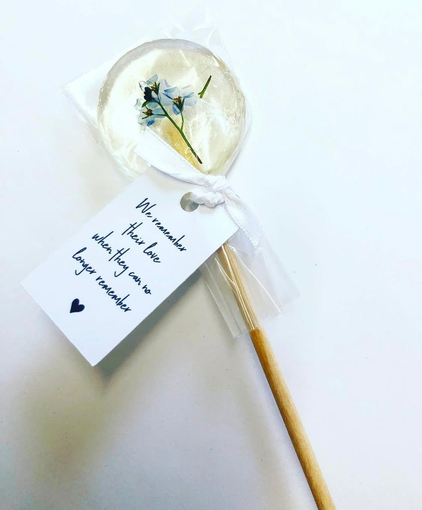 Forget-me-not floral lollipop