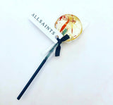 Logo/branded floral lollipops