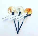 Logo/branded floral lollipops