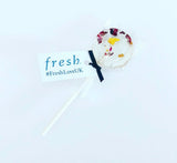 Logo/branded floral lollipops