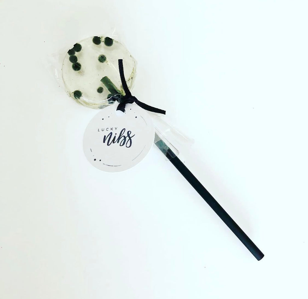 Black Bead sprinkle lollipops