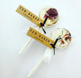 Logo/branded floral lollipops