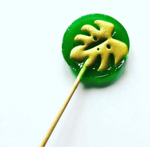 Tropical leaf lollipop Green
