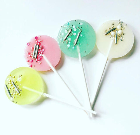 Pastel with silver sprinkles Lollipop