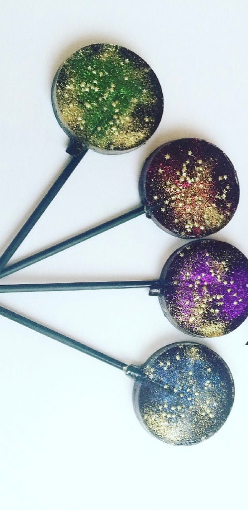 Cosmic Space sparkle lollipops