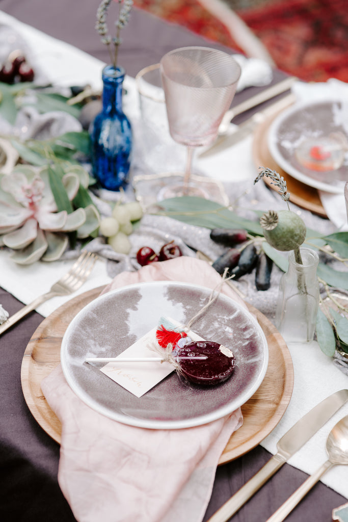 Purple and silver leaf lollipop