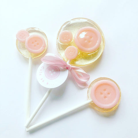 Cute As A Button Lollipops
