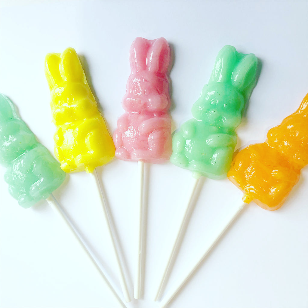 Easter Bunny Shaped Pastel Lollipop - Willow & Boo