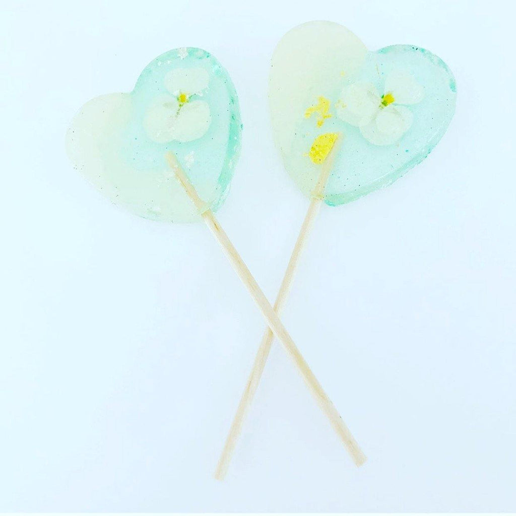 Turquoise and white two-tone lollipop - Willow & Boo