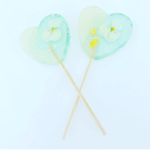 Turquoise and white two-tone lollipop