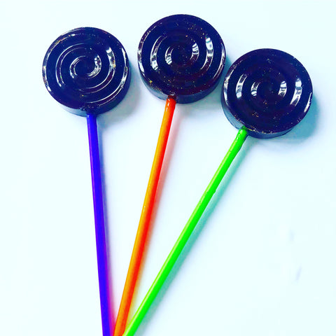 Halloween Swirly lollipops
