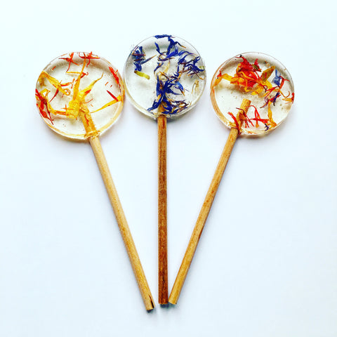 Dried Flower Petal Lollipops