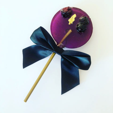 Berries and gold lollipops
