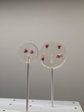 Tri Coloured Hearts Lollipop - Willow & Boo