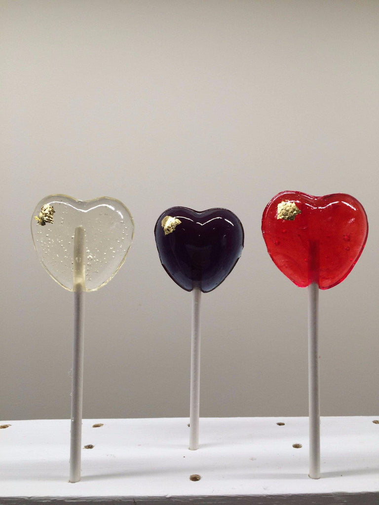 24K Gold Heart Lollipops - Willow & Boo