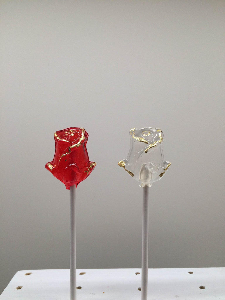 24k Gold  Red Rose Lollipop - Willow & Boo