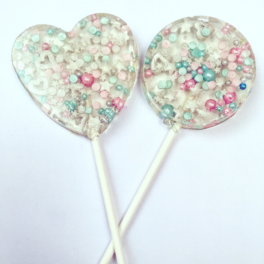 Pastel Love Sprinkle Lollipops - Willow & Boo