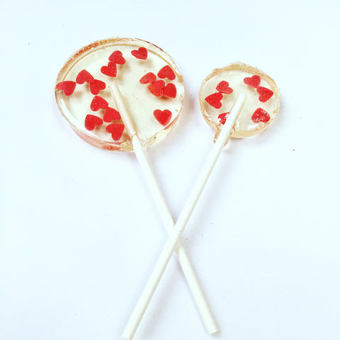 Red Heart Sprinkle Lollipops