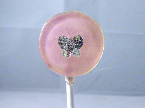 pink butterfly lollipop