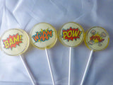 Comic book lollipops- mini - Willow & Boo