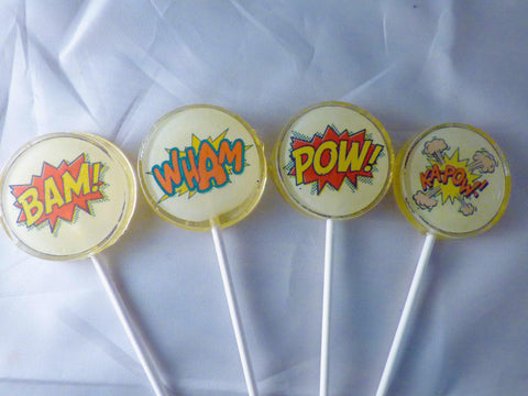 Comic book lollipops- mini