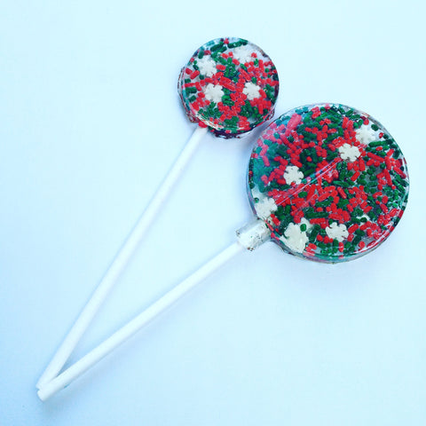 Festive Sprinkle Lollipops