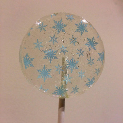 blue snowflake lollipop